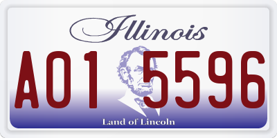 IL license plate A015596