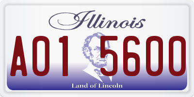 IL license plate A015600