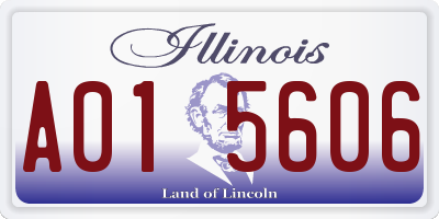 IL license plate A015606