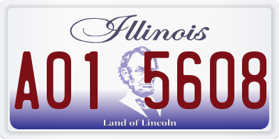 IL license plate A015608