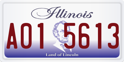 IL license plate A015613