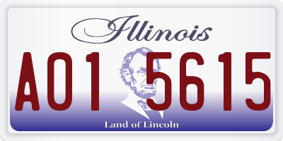 IL license plate A015615