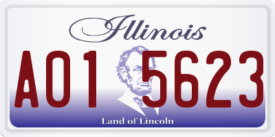 IL license plate A015623