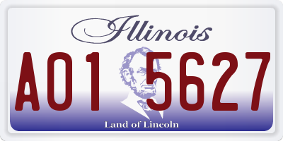IL license plate A015627
