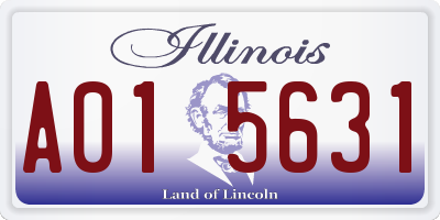 IL license plate A015631
