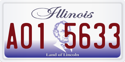 IL license plate A015633