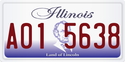 IL license plate A015638