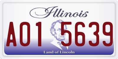 IL license plate A015639