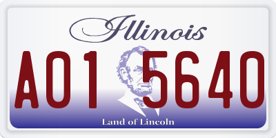 IL license plate A015640