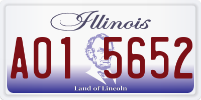 IL license plate A015652