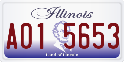 IL license plate A015653