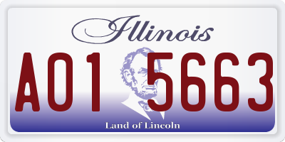IL license plate A015663