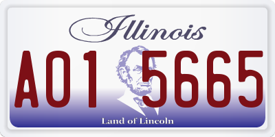 IL license plate A015665