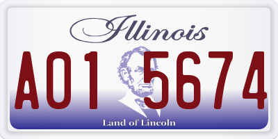 IL license plate A015674