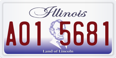 IL license plate A015681