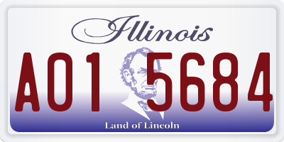 IL license plate A015684