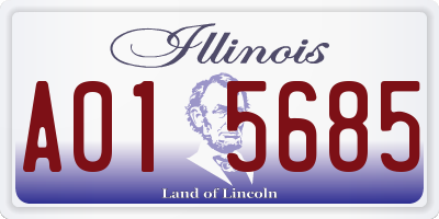 IL license plate A015685