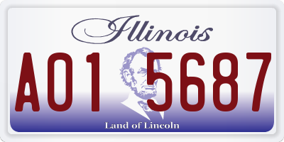 IL license plate A015687