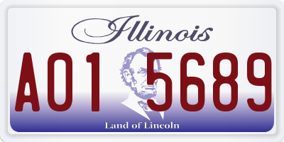 IL license plate A015689