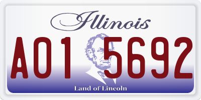 IL license plate A015692