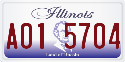 IL license plate A015704