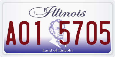 IL license plate A015705