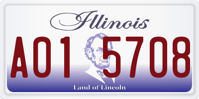 IL license plate A015708