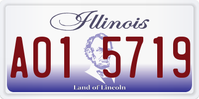 IL license plate A015719