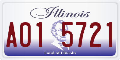 IL license plate A015721