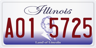 IL license plate A015725