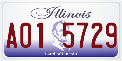 IL license plate A015729