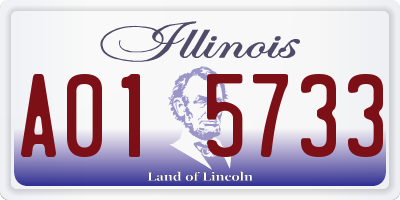 IL license plate A015733