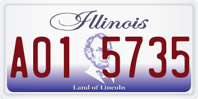 IL license plate A015735
