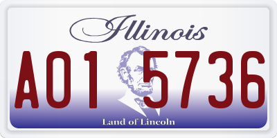 IL license plate A015736