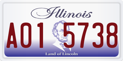 IL license plate A015738