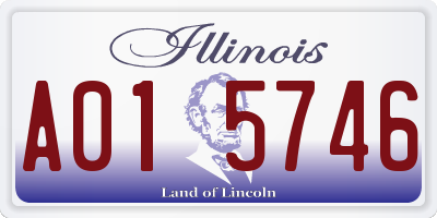 IL license plate A015746