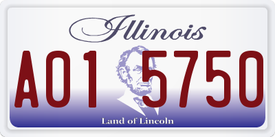 IL license plate A015750