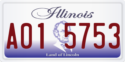 IL license plate A015753