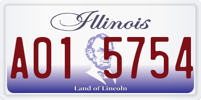 IL license plate A015754