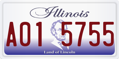 IL license plate A015755