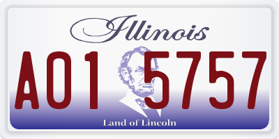 IL license plate A015757