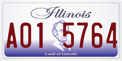 IL license plate A015764
