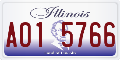 IL license plate A015766