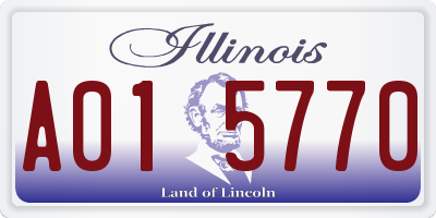IL license plate A015770