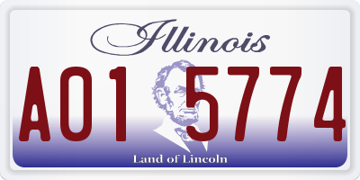 IL license plate A015774
