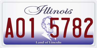IL license plate A015782