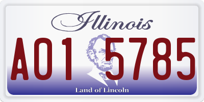 IL license plate A015785