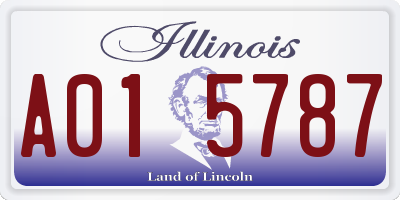 IL license plate A015787