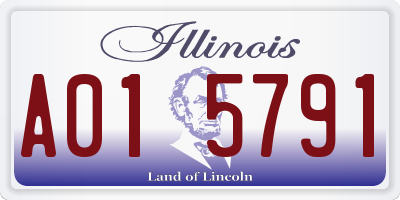 IL license plate A015791