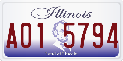 IL license plate A015794